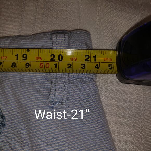 US POLO ASSN Men's Bermuda Golf Shorts Sz 42 Blue White Pinstripes 100% Cotton - Picture 14 of 16